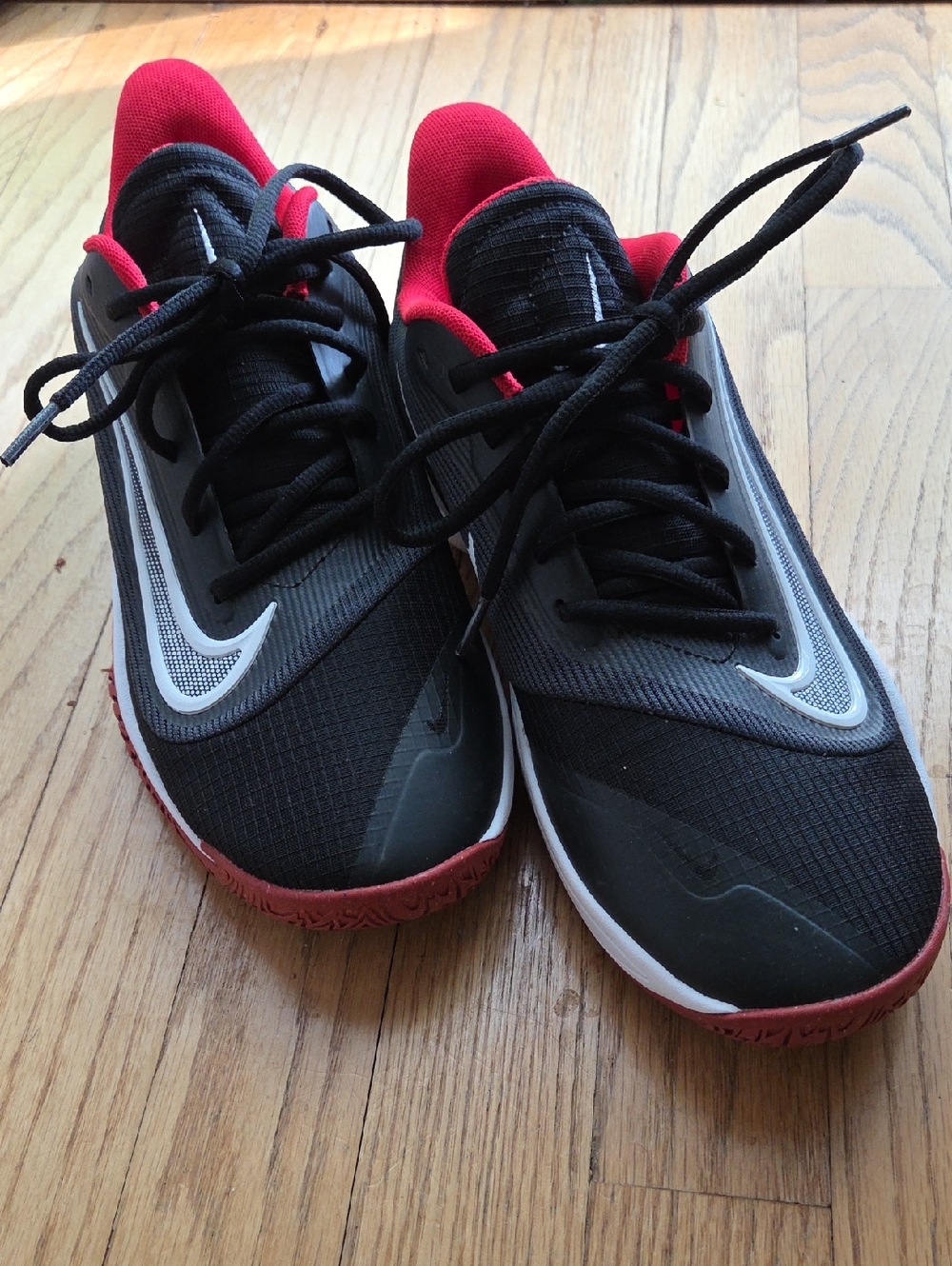 Nike Black, Red & White Low-Top Athletic Sneakers